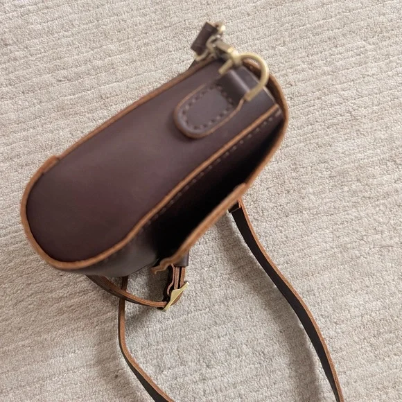 Portland Leather Metro Crossbody Bag- Mini Color: Grizzly - Picture 7 of 15